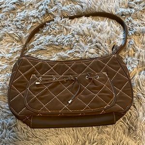 Vera Bradley Brown Espresso Quilted Microfiber Shoulder Handbag